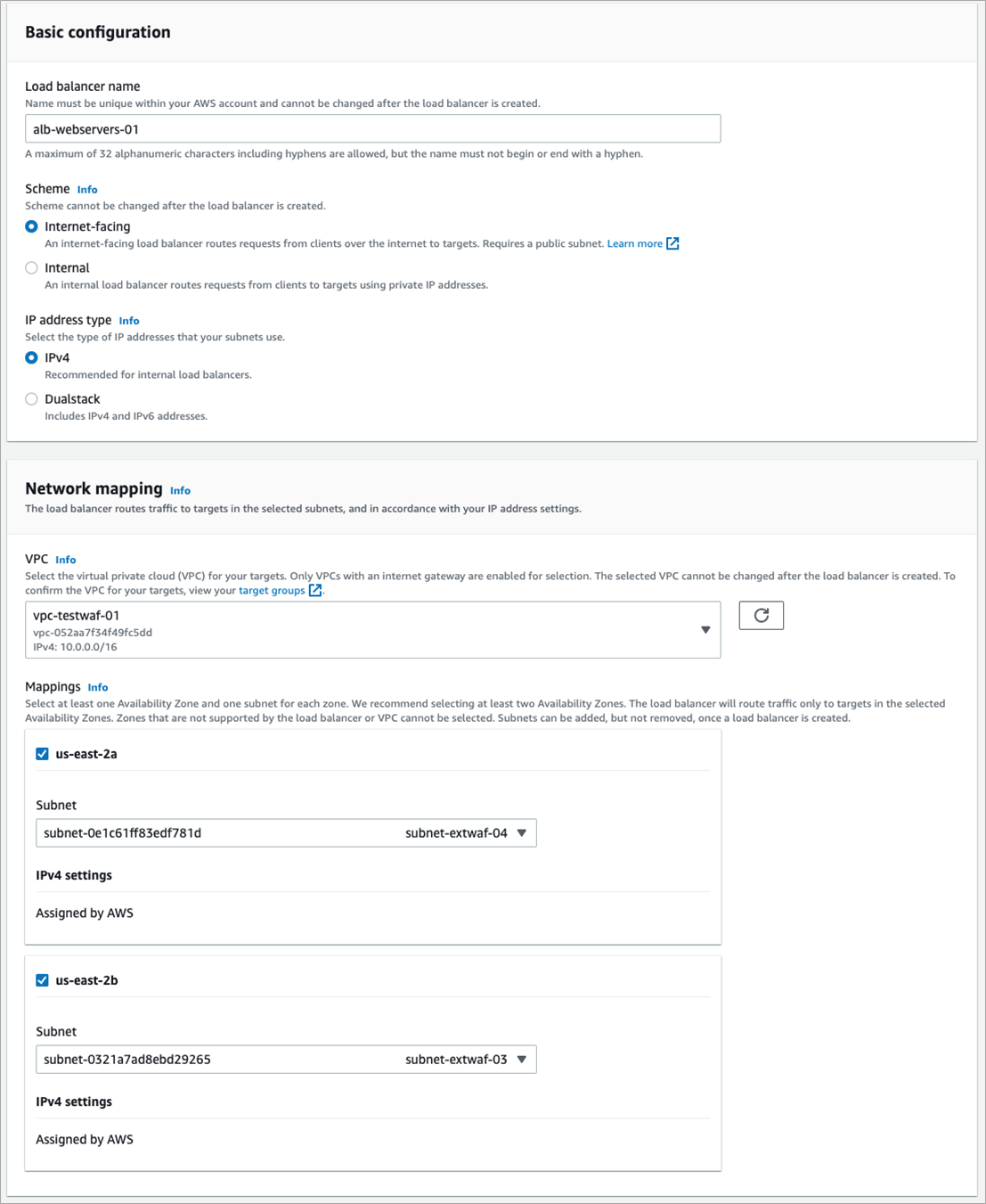 Figura 5 – Criação do Application Load Balancer.